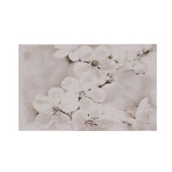   Dekorfliesen, grau, Gryfin Flower Light, glänzend 25 x 40 cm