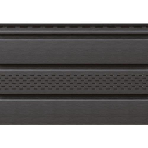 Perforált lambéria, PVC, grafit, 2,7 m