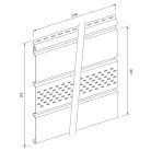 Perforált lambéria, PVC, grafit, 2,7 m