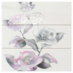 Dekorfliesen Oxford Aranjues weiß 3 glänzend 25 x 75 cm