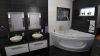 Liverpool fürdőszoba csempe fekete matt, 25 x 50 cm