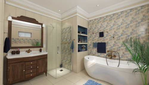 Fürdőszoba / konyha dekorációs csempe  25,2 x 40,2 cm