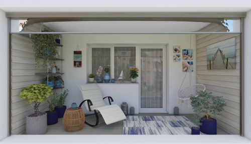 Kültéri lambéria burkolat VOX PVC, szürke tölgy, 3,85 m