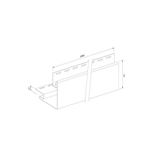 Vox külső sarokprofil külső burkoláshoz, PVC, szürke, 3,05 m