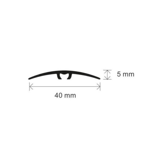 Burkolaváltó, S64 alumínium, szélessége 40 mm, szürke tölgy, 270 cm