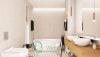 Fürdőszoba/konyha csempe Sensi Structure 4720, világos bézs, matt, 25,5 x 75,5 cm