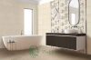 Cesarom Reale fürdőszoba/konyha dekorációs csempe , matt, kőutánzat, virágmintás, 25 x 50 cm