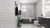 Fürdőszoba/konyha csempe Jazz Blanco, fényes, fehér, 25 x 75 cm