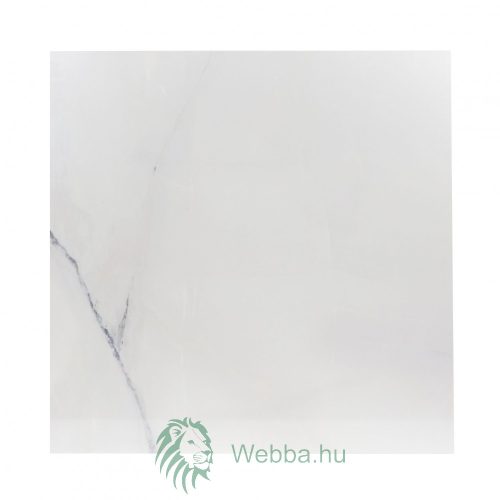 Beltéri járólap, univerzális, Newbury, fényes, fehér, márványutánzat, 60 x 60 cm