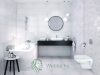 Fürdőszoba/konyha csempe Cersanit Carly Structure, fényes, fehér, 29,7 x 60 cm