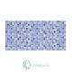Trend Azul fürdőszoba / konyha csempe, kék, fényes, mozaik megjelenés, 25 x 50 cm