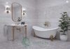 Royal fürdőszoba / konyha csempe, szürke, fényes, márvány megjelenés, 25 x 50 cm
