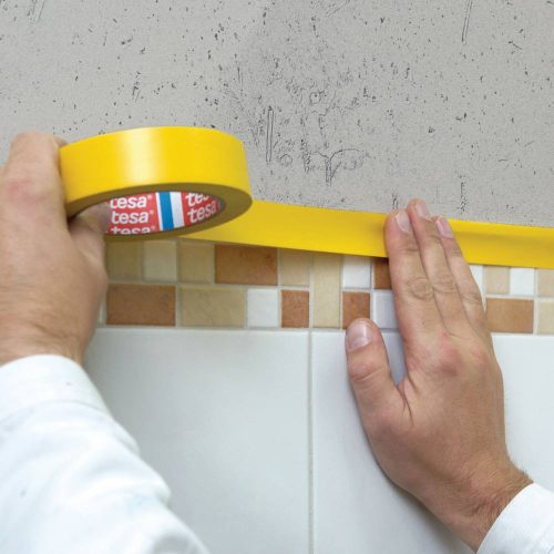 Abdeckband für Putze, gelb, innen / außen, 50 mm