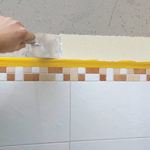 Abdeckband für Putze, gelb, innen / außen, 50 mm