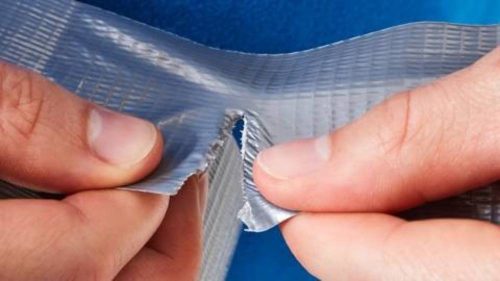 Klebeband zur Reparatur aus PE-kaschiertem Textil, silber, 50m x 48 mm