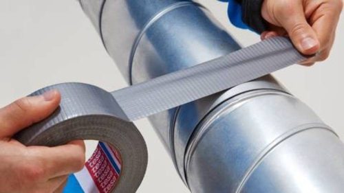 Klebeband zur Reparatur aus PE-kaschiertem Textil, silber, 50m x 48 mm