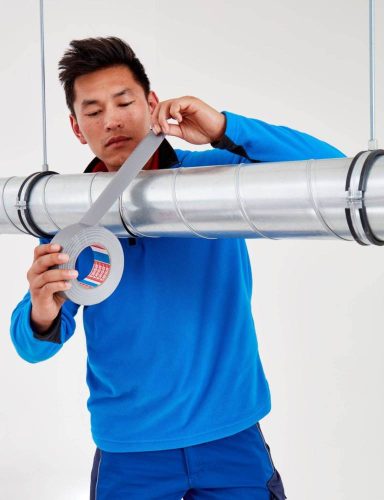 Klebeband zur Reparatur aus PE-kaschiertem Textil, silber, 50m x 48 mm