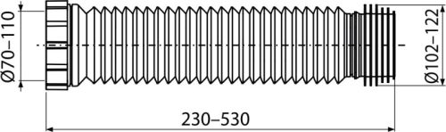 ALCA WC FLEXI VERBINDUNGSROHR 200-520MMA97SN