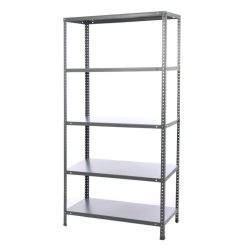 Metallregal, Bricol 40, 180 x 90 x 40 cm grau 80 kg / Regal