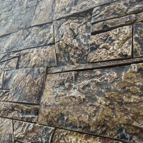 Dekoratív kő, beltéri / kültéri, Dacia 02, sötétbarna, világosbarna (doboz = 0,8 nm)