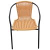 Kerti szék G008/ZR2139, fém + polietilén, barna