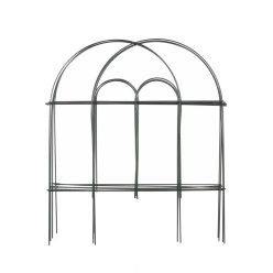   Dekoratív Fémkerítés, Versay HY15-04, kerthez, 40 x 46 cm, 8 db, zöld