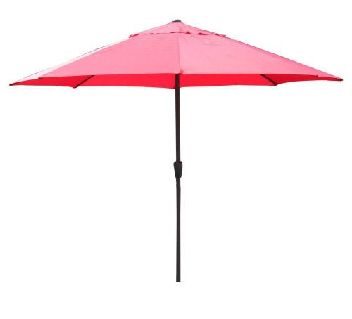 Ecru Sonnenschirm, rotes Metall 300 cm