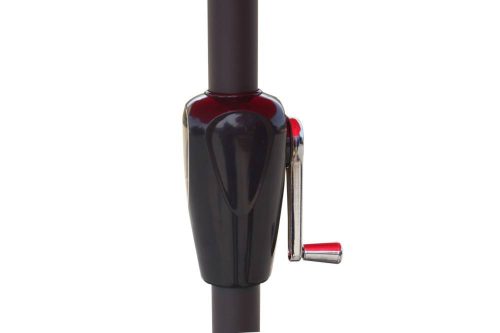 Ecru Sonnenschirm, rotes Metall 300 cm