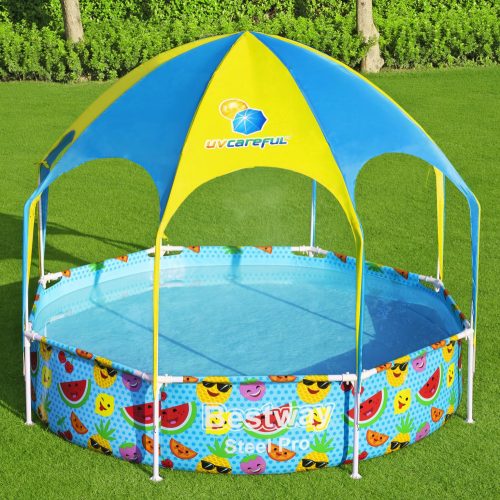 Pool mit Metallrahmen, BESTWAY 56432 Splash-In-Shade 244x51 cm