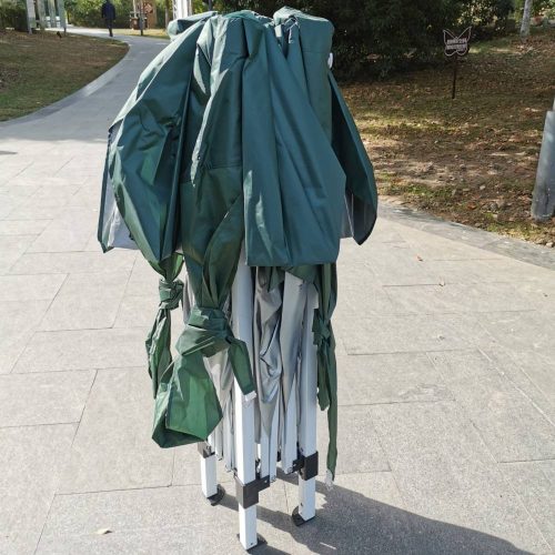 Gartenpavillon ZRG029, eckig, Metallrahmen + Polyester, klappbar, grün, 3 x 3 m²