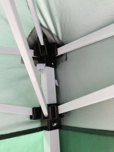 Gartenpavillon ZRG029, eckig, Metallrahmen + Polyester, klappbar, grün, 3 x 3 m²