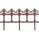 Díszkerítés Garden Art, műanyag barna, 370 x 34 cm