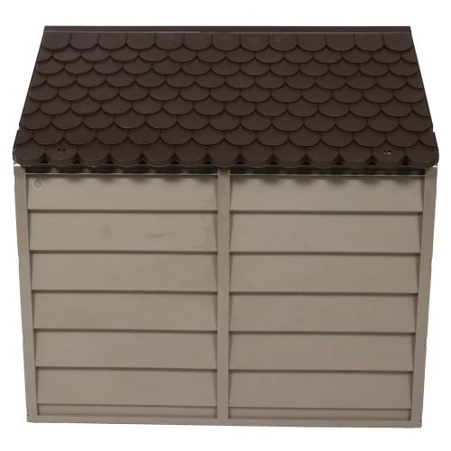 Közepes kutyaház, PVC barna, 71 x 71 x 68 cm