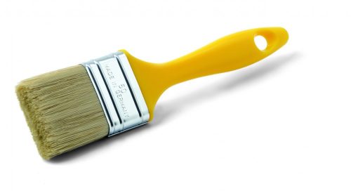 Mercato M 70mm, Flachpinsel, gemischte Borsten, gelber Kunststoffstiel, Monoblock
