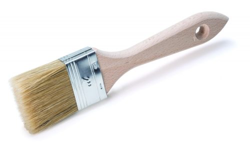 75mm, Flachpinsel doppelt, gemischte Borsten, Holzstiel, Monoblock