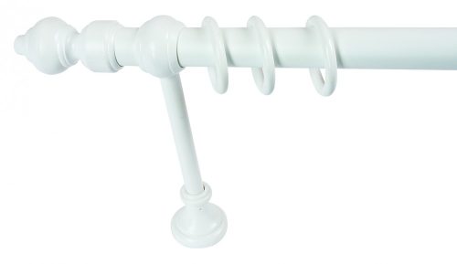 Vorhangschiene Metall + PVC, weiß, 28 mm / 180 cm + Zubehör