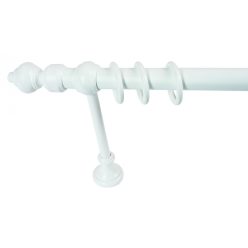   Vorhangschiene Metall + PVC, weiß, 28 mm / 200 cm + Zubehör