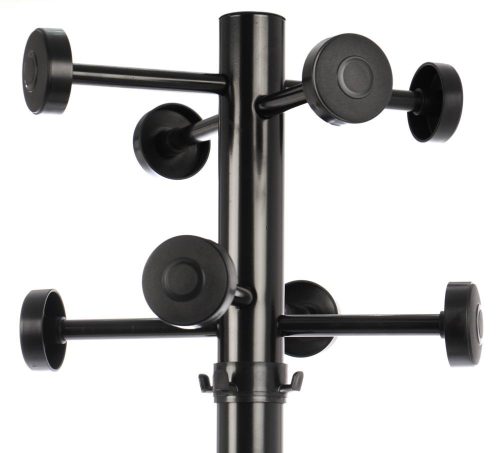 Kleiderbügel mit 12 Bügeln, schwarz, 540 x 540 x 1730 mm, 1C