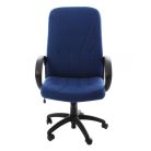 Bürostuhl, drehbar, Stoff, blau