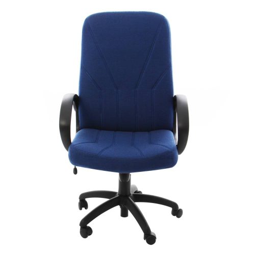 Bürostuhl, drehbar, Stoff, blau