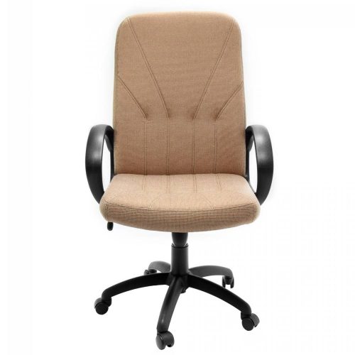 Bürostuhl, drehbar, Stoff, braun