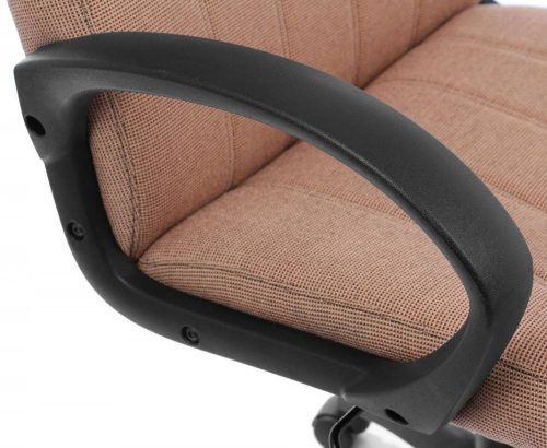 Bürostuhl, drehbar, Stoff, braun