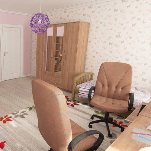 Bürostuhl, drehbar, Stoff, braun