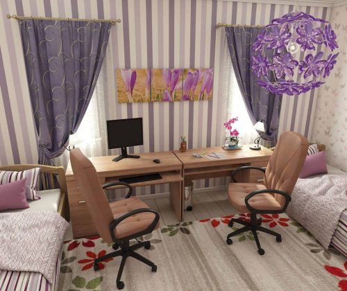 Bürostuhl, drehbar, Stoff, braun