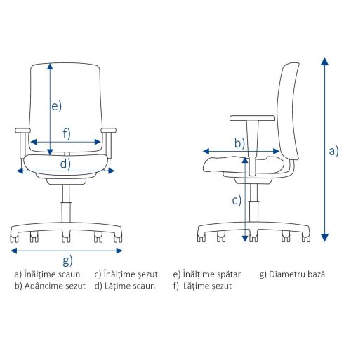 Bürostuhl, drehbar, Stoff, braun