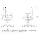 Bürostuhl, drehbar, Stoff C11, schwarz