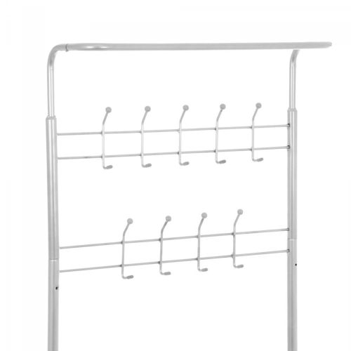 Vorraumschrank mit Aufhänger, Einlegeböden, grau, 670 x 330 x 1850 mm, 1C