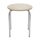 Ulysses szék, kerek, krémszín, bőr utánzat, 40 x 40 x 45 cm