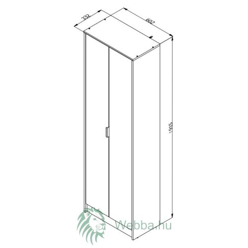 Cipősszekrény 60x191,5x33cm Neo Sonoma 2C