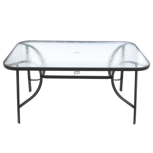 Kerti asztal, 148x88x72cm, üveg 